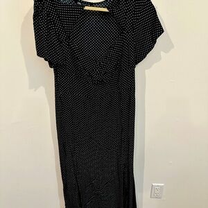 Zara black polka dot dress